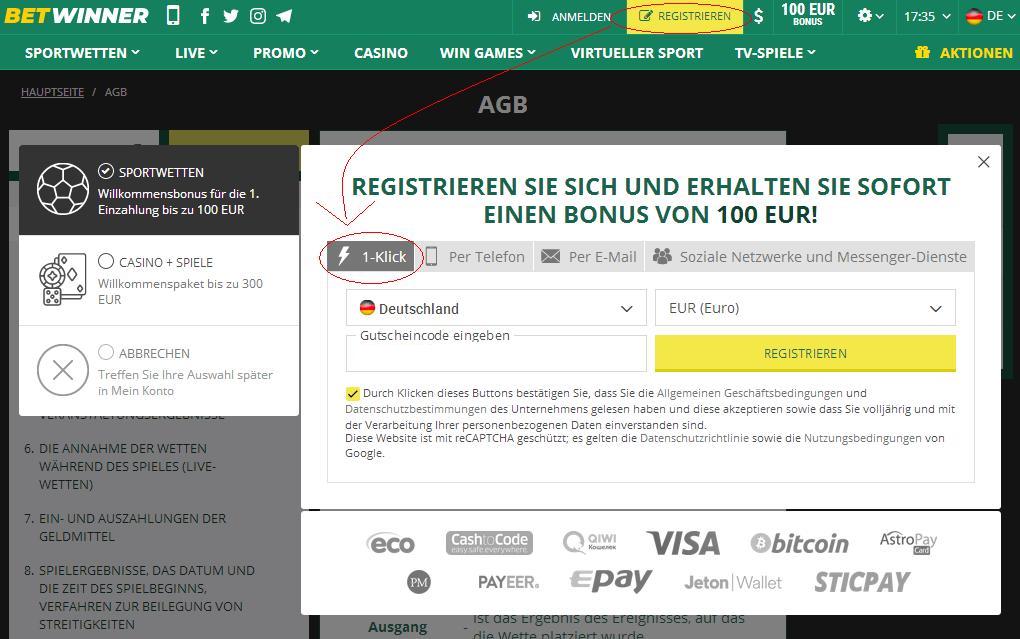 Betwinner 1-Klick Betwinner 1-Klick