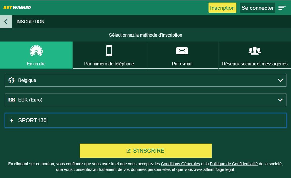 Betwinner Inscription Mobile