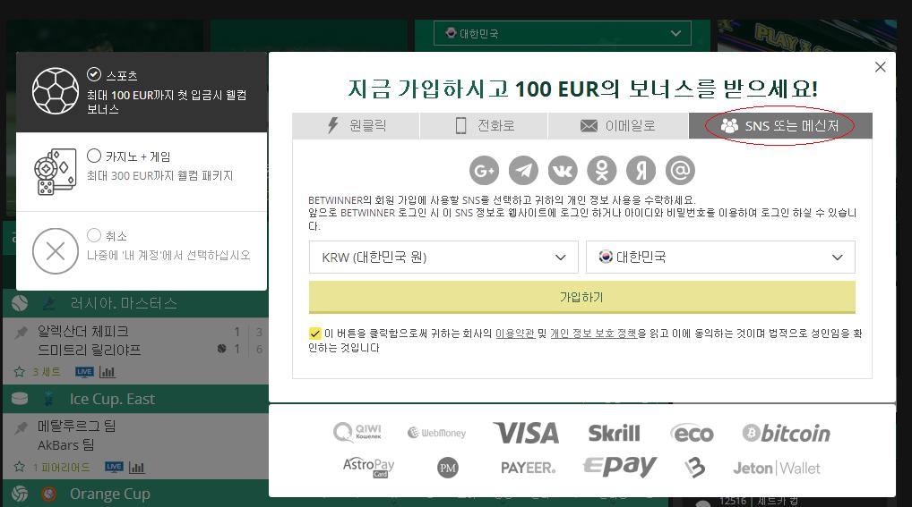 SNS 또는 메신저 SNS 또는 메신저