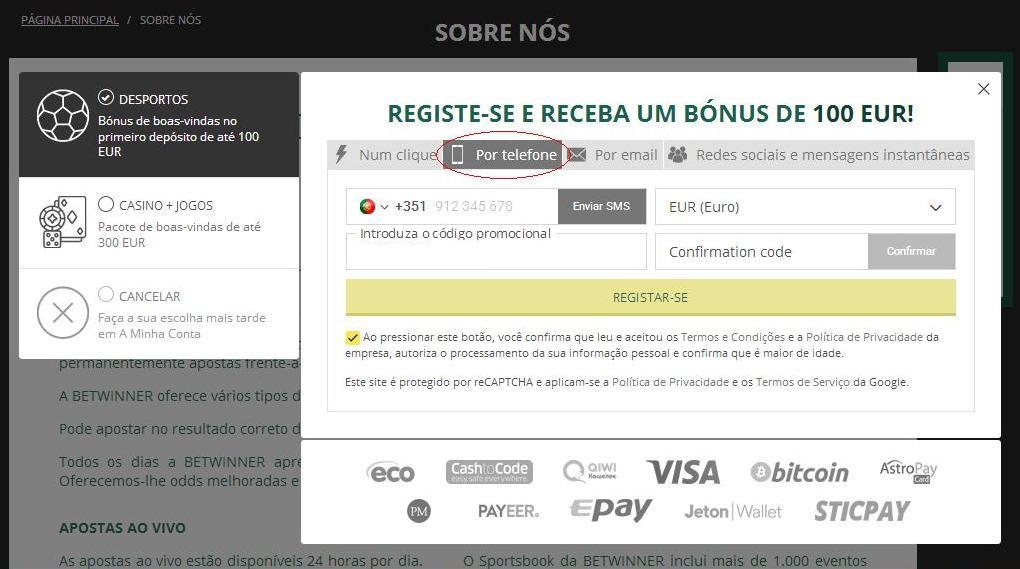Betwinner por Telefone Betwinner por Telefone