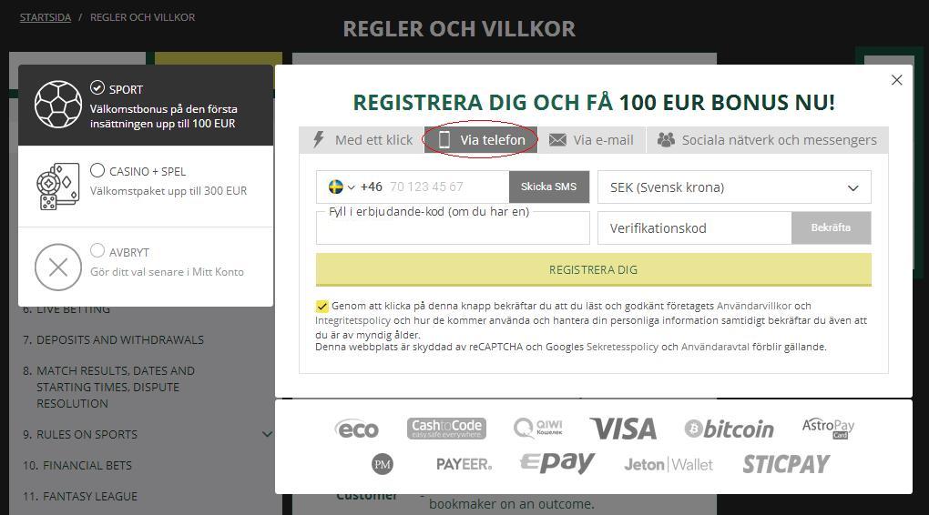 Betwinner via telefon Betwinner via telefon