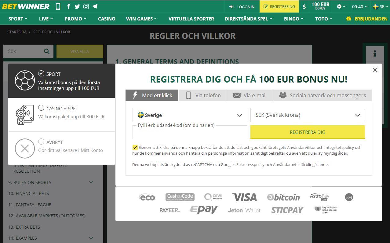 Betwinner Registrering Betwinner Registrering